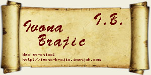 Ivona Brajić vizit kartica